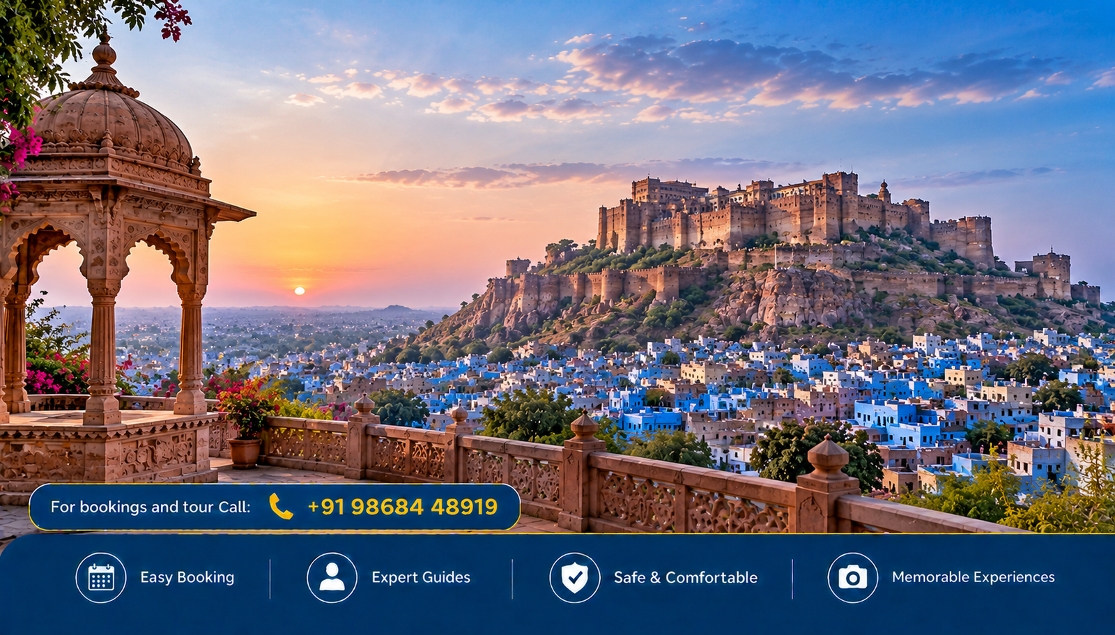 Mehrangarh Fort Over Jodhpur Blue City