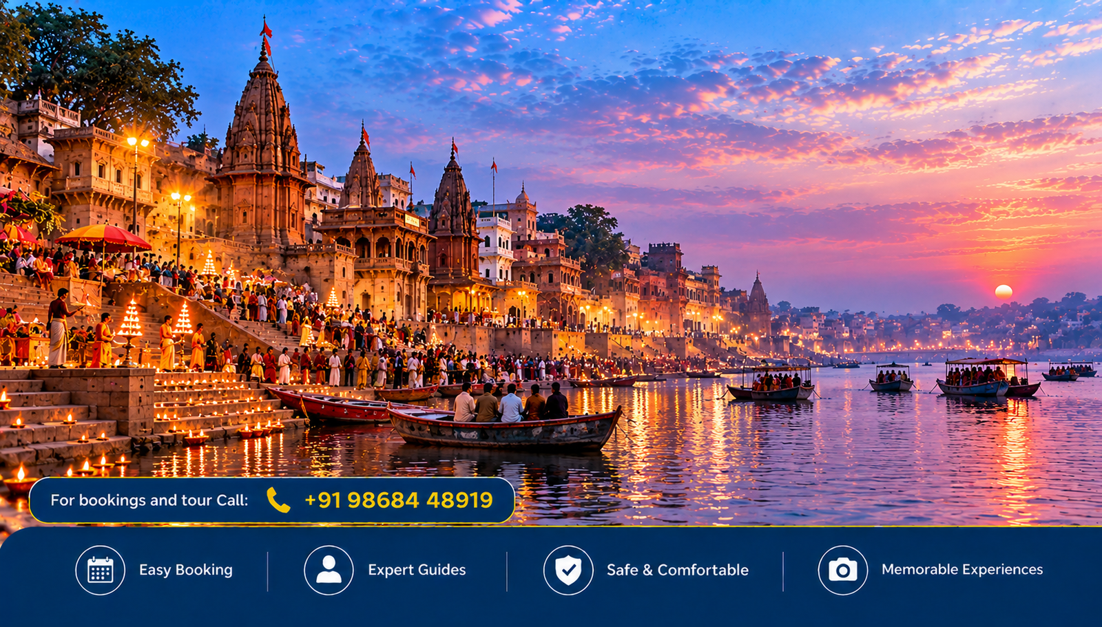 Varanasi Ghats at Twilight
